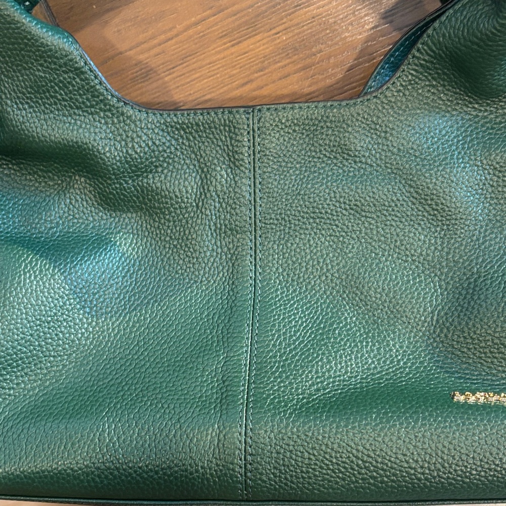 💚Bostonian Forest Green Leather Shoulder Bag - Picture 10 of 15